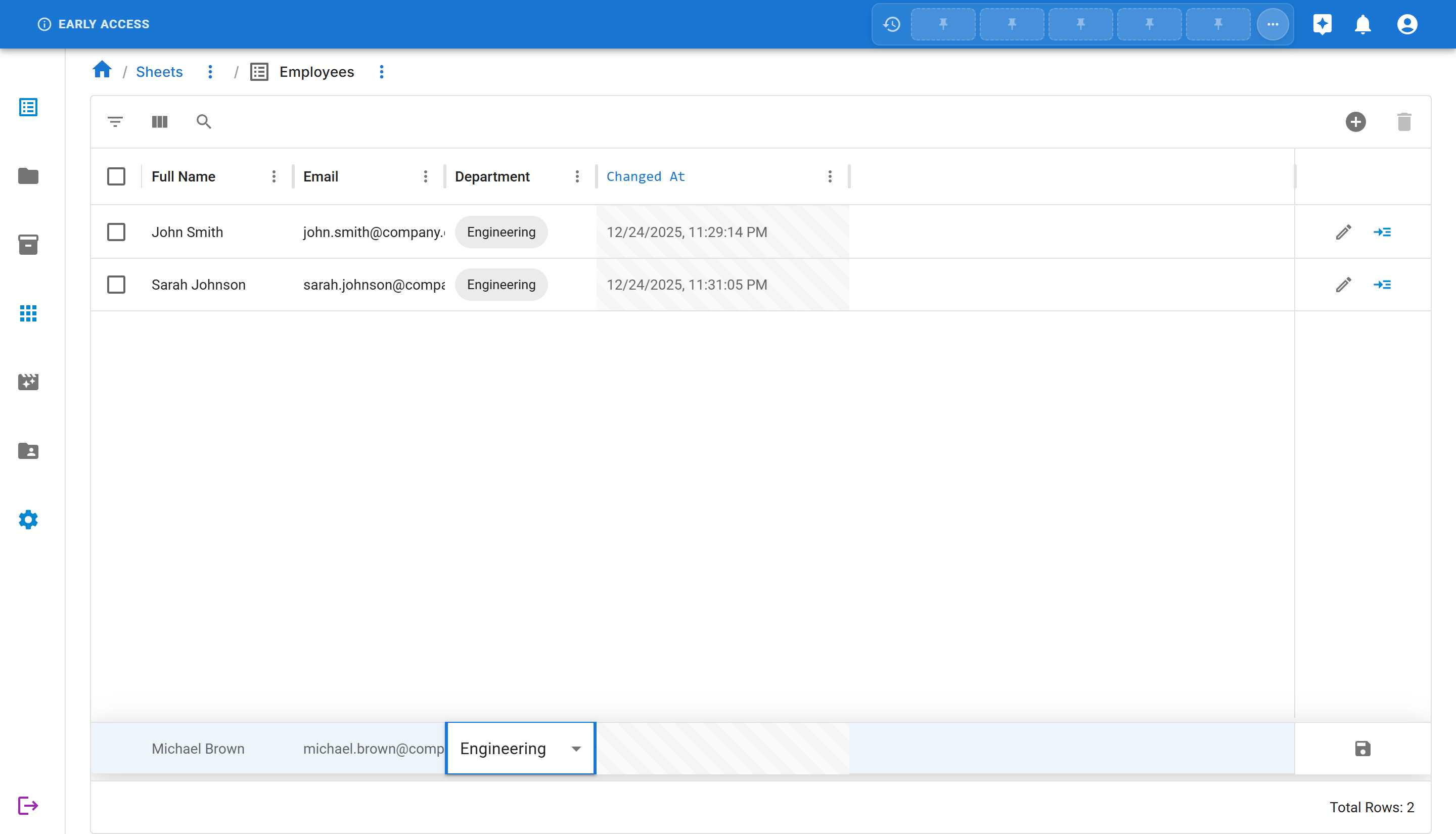 Inline Editing Complete