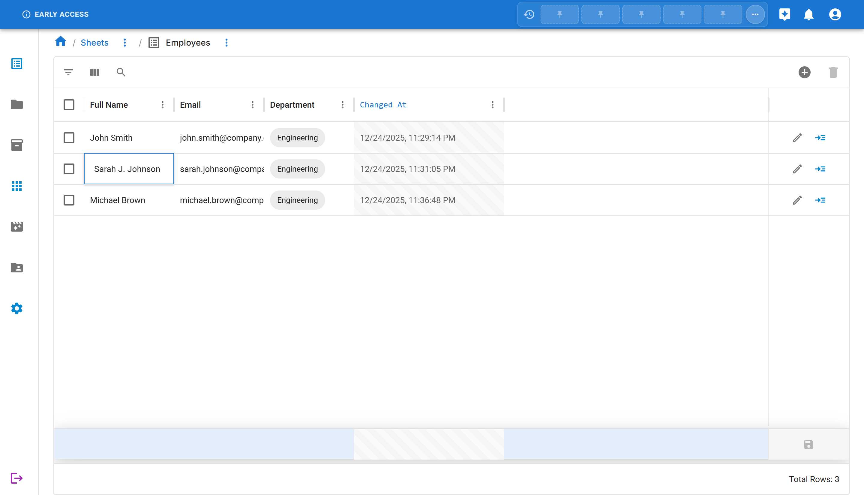 Inline Edit Existing