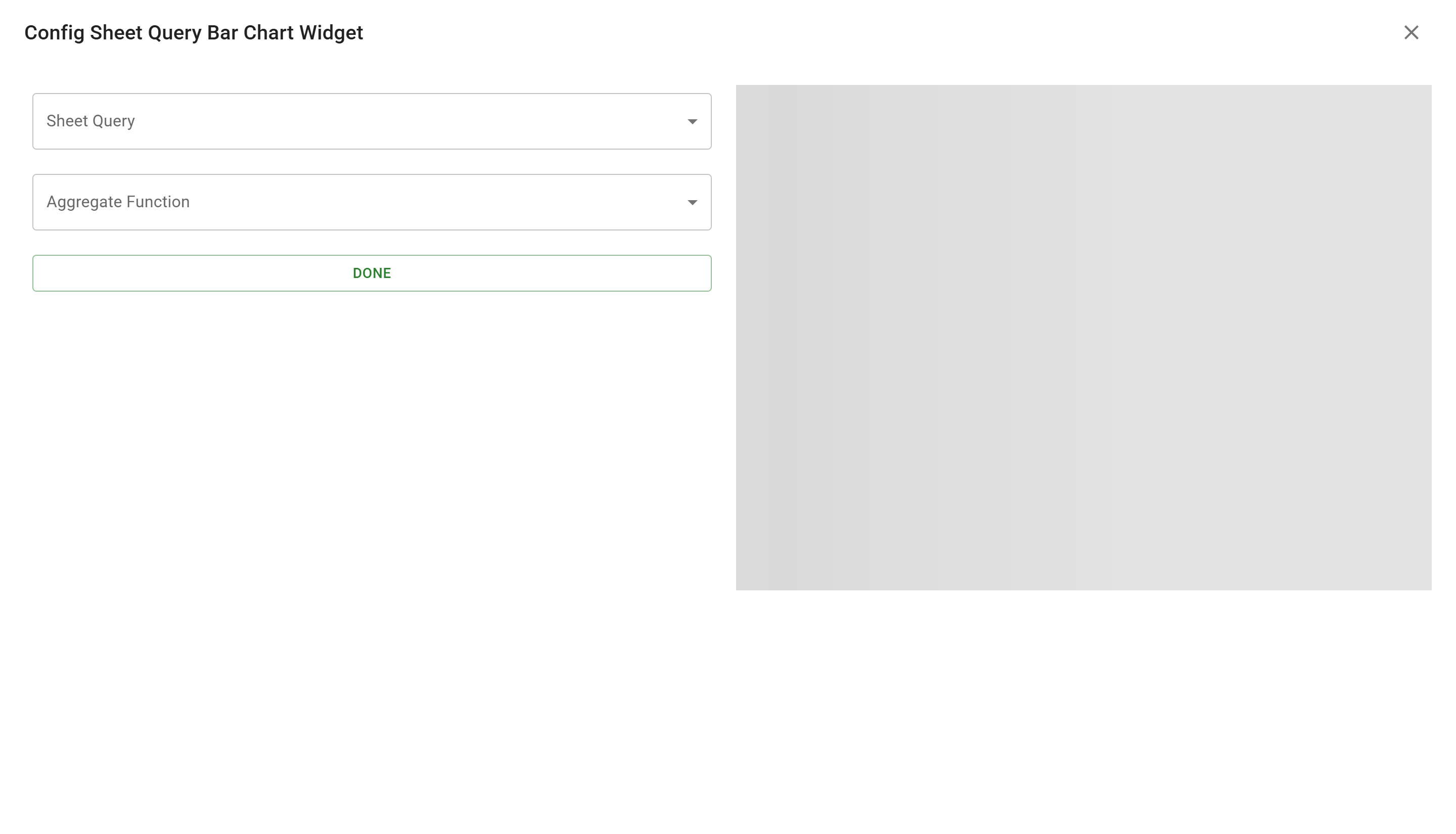 Widget Configuration Initial