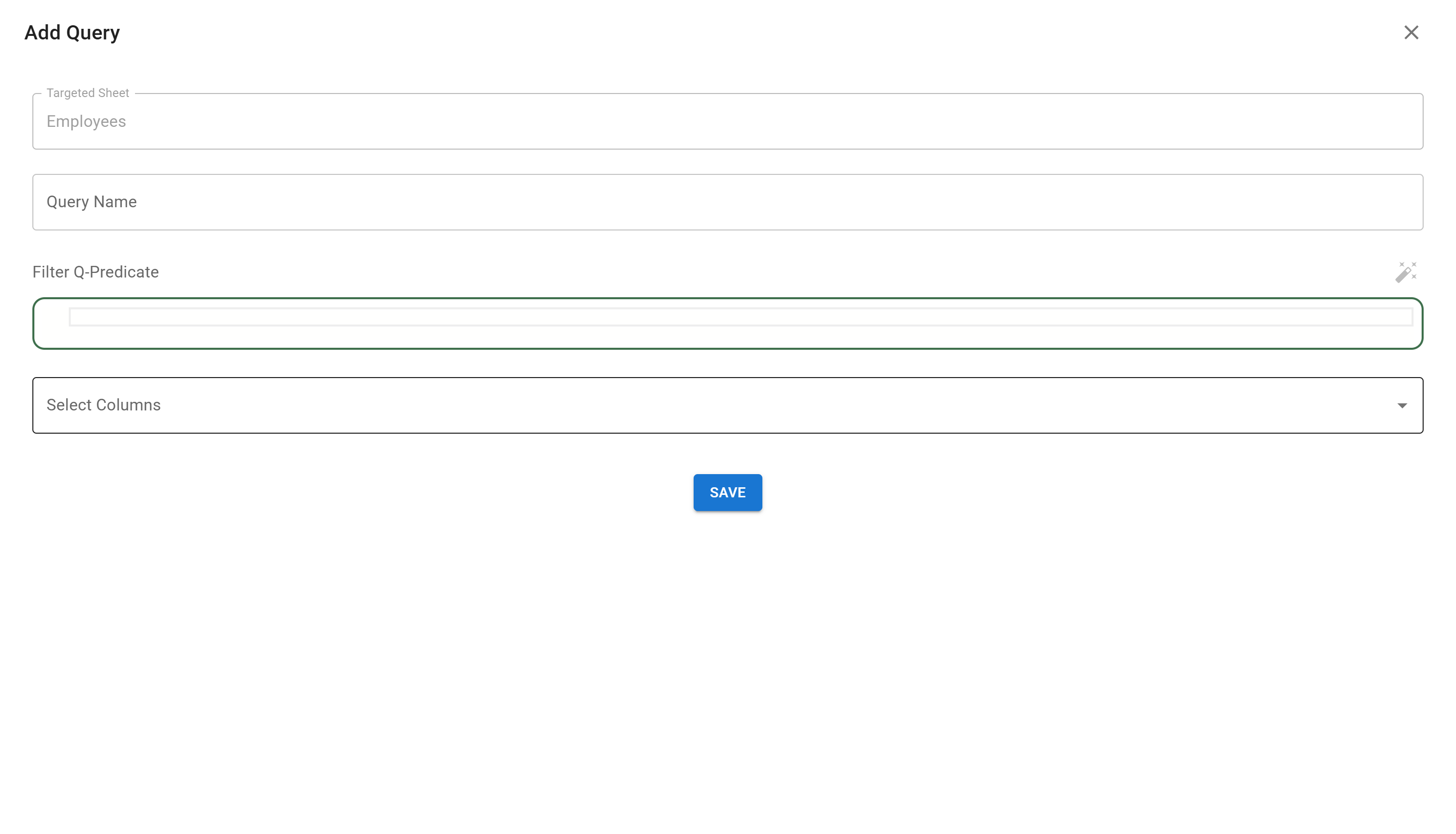 Add Query Form