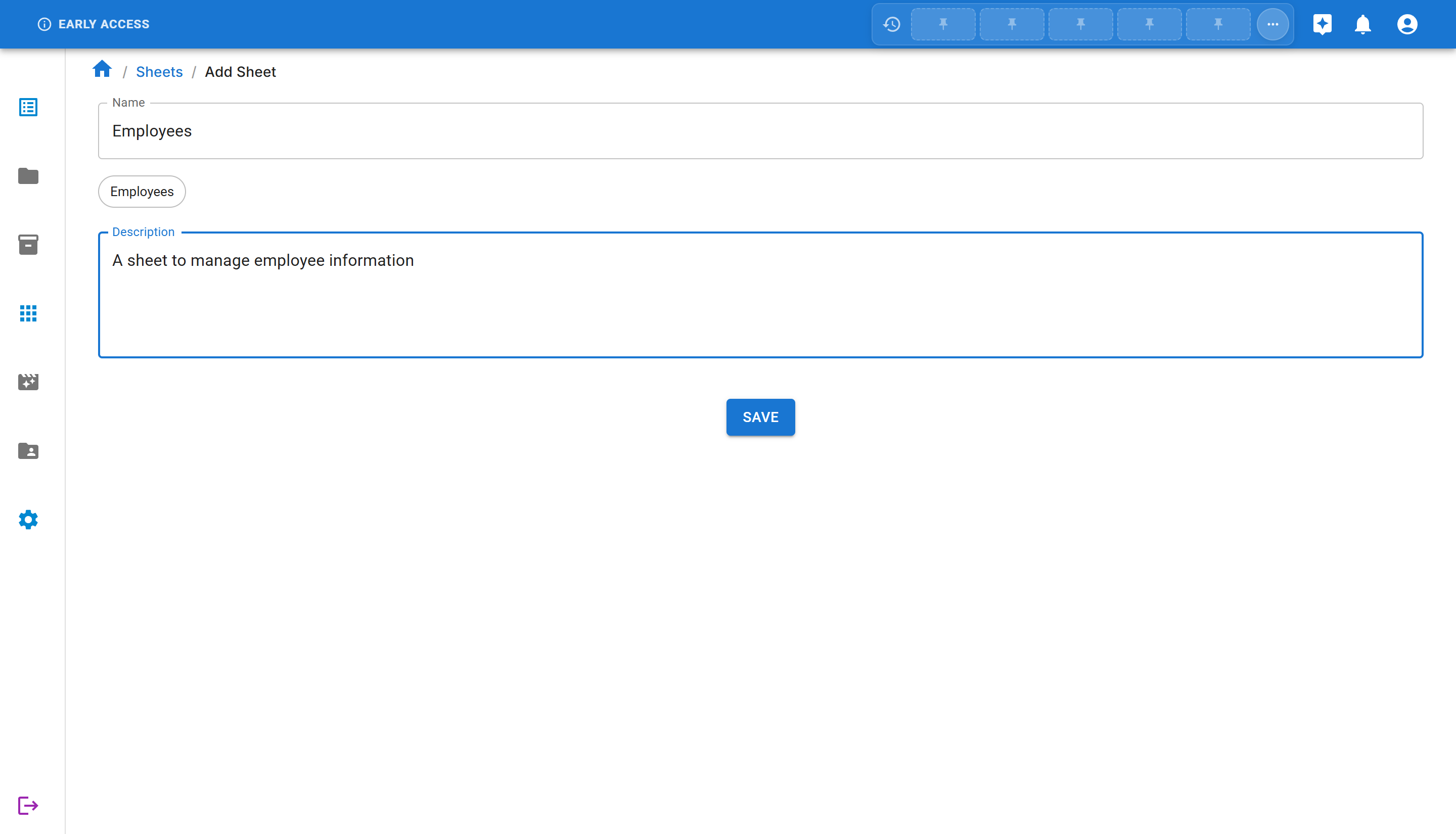 Create Sheet Form Filled